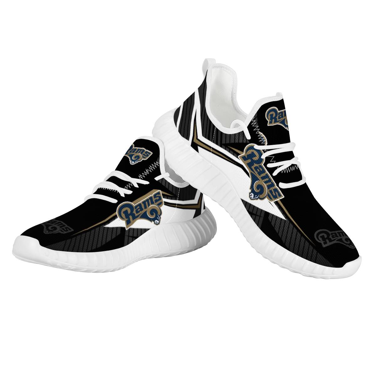 Women's Los Angeles Rams Mesh Knit Sneakers/Shoes 005